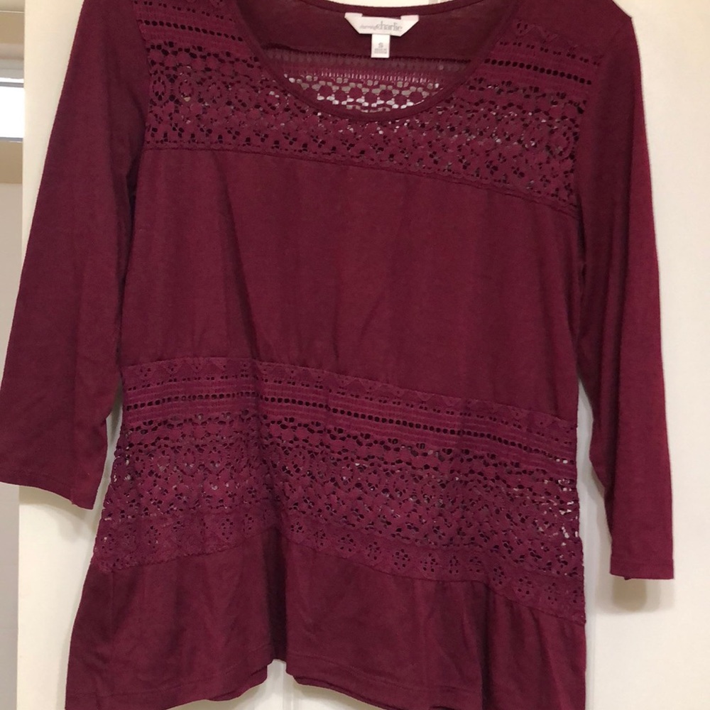 Maroon 3/4 sleeve